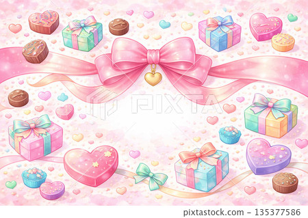 情人節系列：浪漫的背景，配上一條大絲帶 135377586