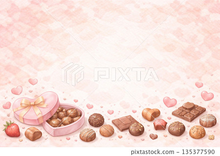 情人節系列:底部圖案,頂部情人節背景 情人節系列:底部圖案,頂部情人節背景 135377590