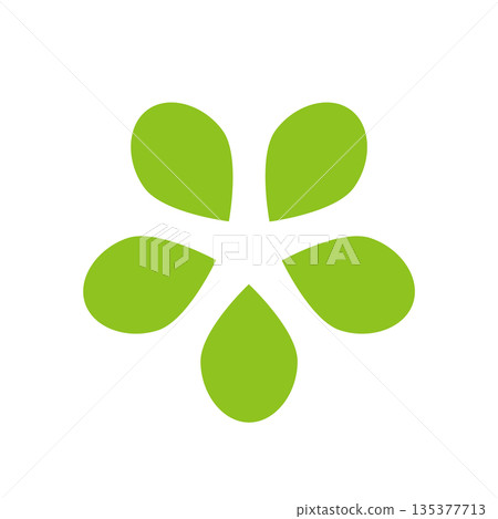 簡單的綠色植物圖案插圖素材 簡單的綠色植物圖案插圖素材 135377713