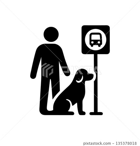 Patient Waiting at Bus Stop Icon Patient Waiting at Bus Stop Icon 135378018