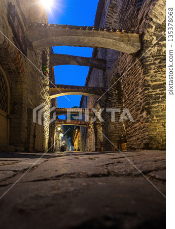 St. Catherine's passage tallinn old town at night St. Catherine's passage tallinn old town at night 135378068