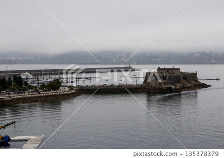 Explore Coastal Views of San Anton Castle a Historic Fortress in the Port of Coruna Explore Coastal Views of San Anton Castle a Historic Fortress in the Port of Coruna 135378379
