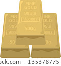 Gold ingot Gold ingot 135378775