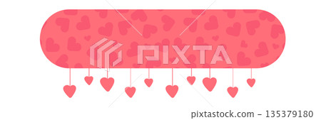 Pink Valentines day speech bubble with hearts. Valentines day banner, poster, social media post layout, quiz backdrop, square banner design template set. abstract pink love shape Pink Valentines day speech bubble with hearts. Valentines day banner, poster, social media post layout, quiz backdrop, square banner design template set. abstract pink love shape 135379180