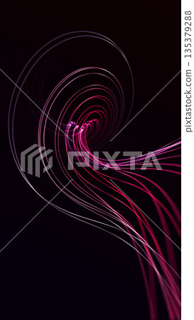Abstract red and magenta glowing plasma lines forming elegant flowing waves on dark background, luxury energy strings, futuristic digital motion, high detail vertical composition. Abstract red and magenta glowing plasma lines forming elegant flowing waves on dark background, luxury energy strings, futuristic digital motion, high detail vertical composition. 135379288