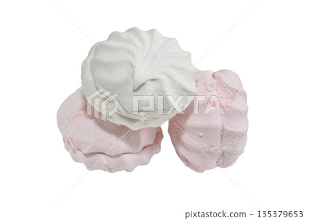 White and pink marshmallow Jaco. 135379653