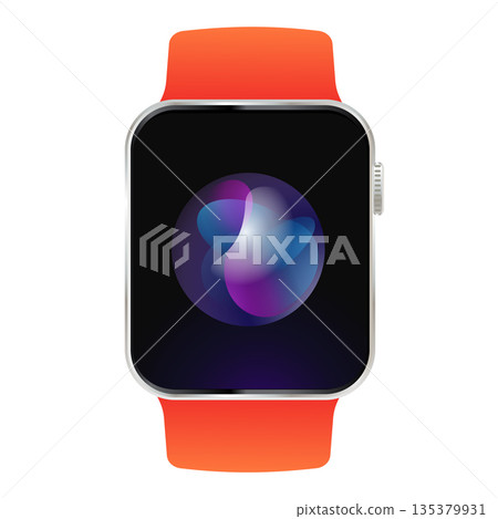 smart watch glowing sphere representing virtual voice assistant AI artificial intelligence smart technology and futuristic communication smart watch glowing sphere representing virtual voice assistant AI artificial intelligence smart technology and futuristic communication 135379931