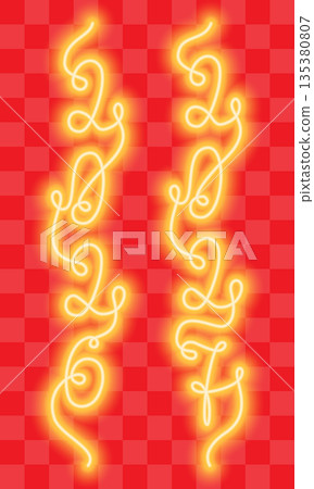 2026 and 2027 Date Vertical Banner Cards Party invite New Year Greeting Minimalistic Neon Design Set. Isolated Vector illustration Winter Holidays Greeting Thematic Cards Promo Leaflets, posting, blog 135380807