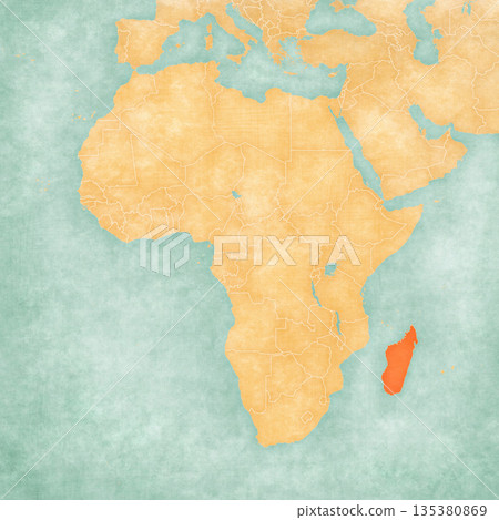 Map of Africa - Madagascar Map of Africa - Madagascar 135380869