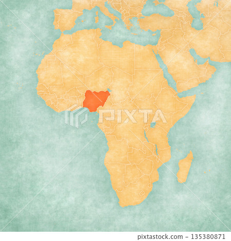 Map of Africa - Nigeria Map of Africa - Nigeria 135380871