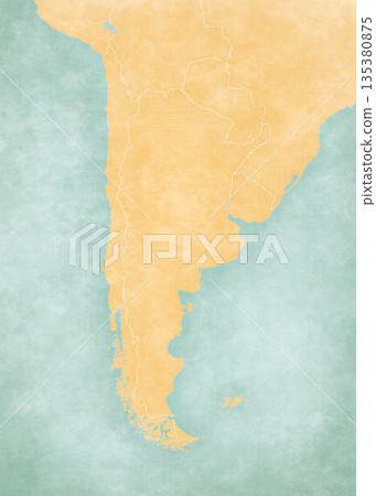 Map of Southern Cone - Blank map 135380875