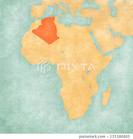 Map of Africa - Algeria Map of Africa - Algeria 135380885