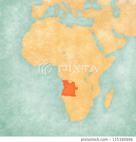 Map of Africa - Angola Map of Africa - Angola 135380886