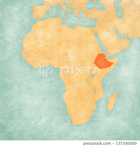 Map of Africa - Ethiopia 135380889