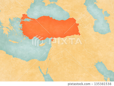 Map of Near East - Turkey Map of Near East - Turkey 135381538