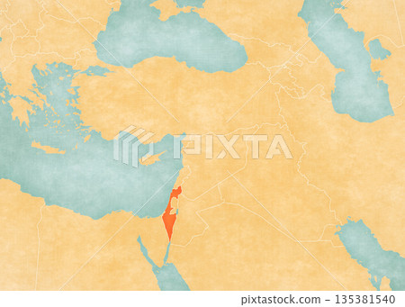 Map of Near East - Israel Map of Near East - Israel 135381540