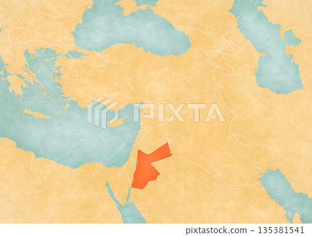 Map of Near East - Jordan Map of Near East - Jordan 135381541