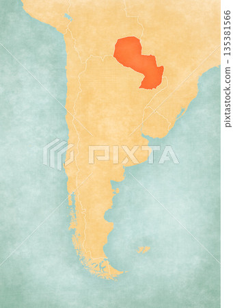 Map of Southern Cone - Paraguay Map of Southern Cone - Paraguay 135381566