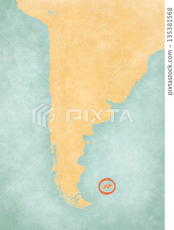 Map of Southern Cone - Falkland Islands 135381568