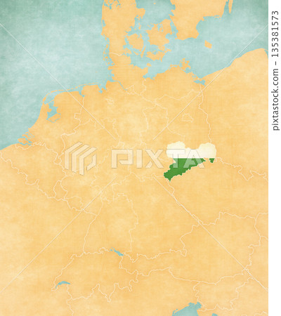 Map of Germany - Saxony Map of Germany - Saxony 135381573
