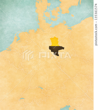 Map of Germany - Saxony-Anhalt Map of Germany - Saxony-Anhalt 135381574