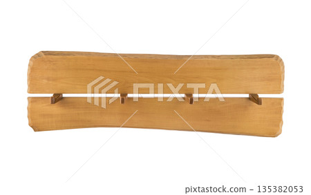 Wooden hanger isolated on white background with clipping path Wooden hanger isolated on white background with clipping path 135382053