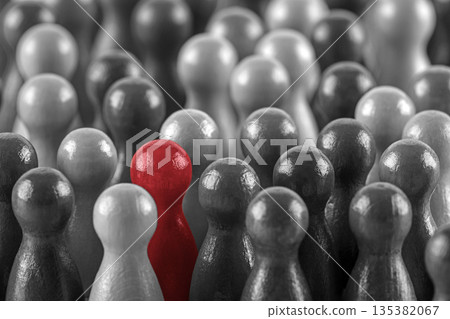 Unique person in the crowd Unique person in the crowd 135382067