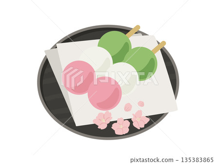 盤子裡的三色餃子 135383865