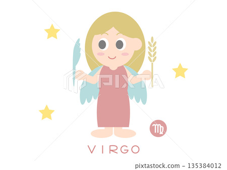 Cute Virgo vector illustration 135384012