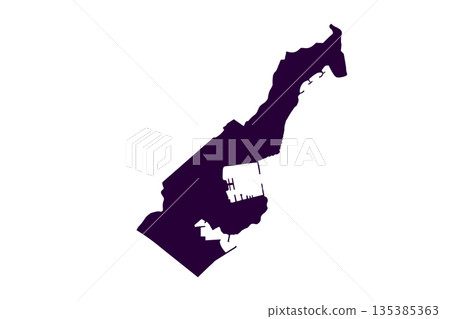Map of Monaco, sign silhouette. World Map Globe. Vector Illustration isolated on white background. Europe continent Map of Monaco, sign silhouette. World Map Globe. Vector Illustration isolated on white background. Europe continent 135385363