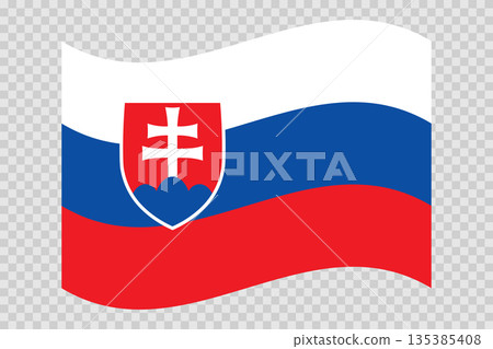 Flag of Slovakia. Slovak national symbol in official colors. Template icon. Vector background 135385408