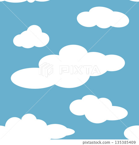 Sky with clouds. Seamless pattern Sky with clouds. Seamless pattern 135385409