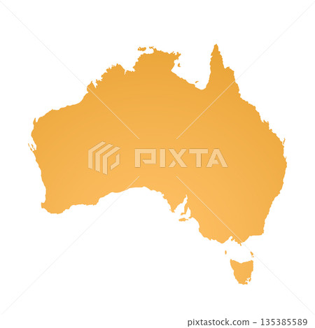Map of Australian, sign silhouette. World Map Globe. Vector Illustration isolated on transparent background. African continent 135385589