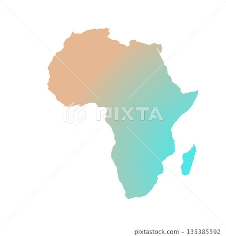 Map of Africa, sign silhouette. World Map Globe. Vector Illustration isolated on transparen background. African continent 135385592