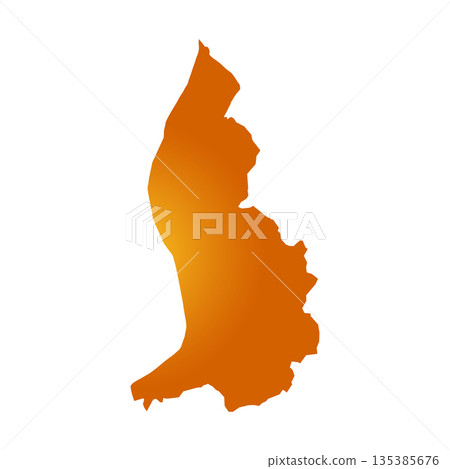 Map of Liechtenstein, sign silhouette. World Map Globe. Vector Illustration isolated on white background. Europe continent 135385676