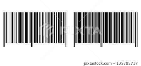 Barcode isolated on color background. Code stripes sticker. Barcode labels, customers qr code 135385717