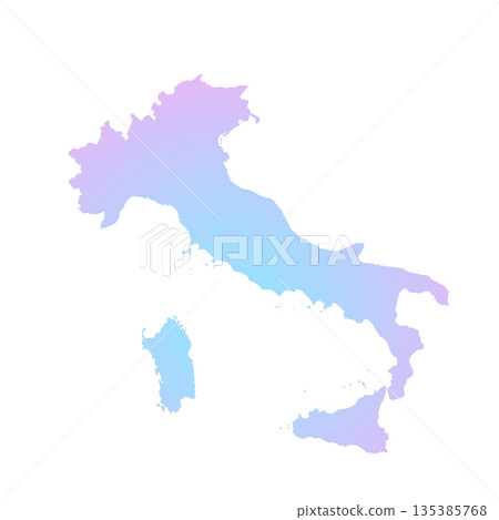 Map of Italy, sign silhouette. World Map Globe. Vector Illustration isolated on white background. Europe continent 135385768