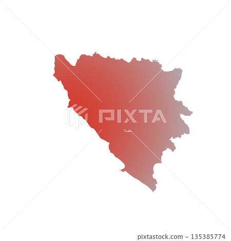 Map of Bosnia and Herzegovina, sign silhouette. World Map Globe. Vector Illustration isolated on white background. Europe continent Map of Bosnia and Herzegovina, sign silhouette. World Map Globe. Vector Illustration isolated on white background. Europe continent 135385774