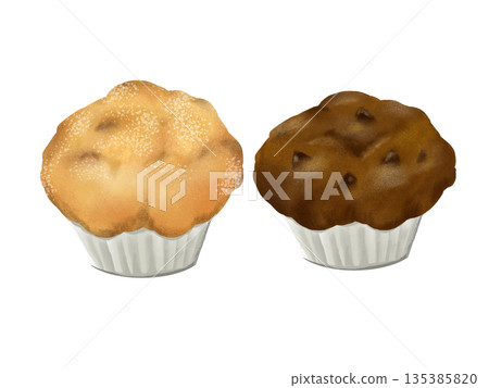 美式鬆餅手繪水彩風格插圖 135385820