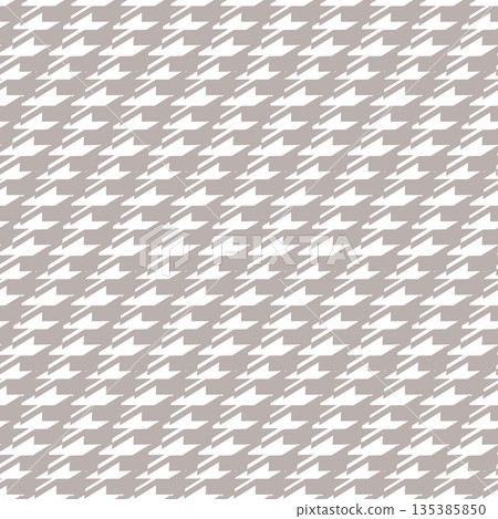 Geometric black and white seamless pattern with pied-de-poule ornament. Monochrome graphic repeating design. Modern minimalist stylish squared background. Vector chequered motif for fabric, textile 135385850