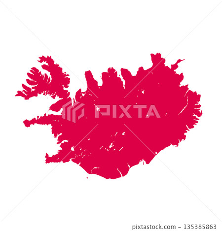 Map of Iceland, sign silhouette. World Map Globe. Vector Illustration isolated on transparent background. Europe continent Map of Iceland, sign silhouette. World Map Globe. Vector Illustration isolated on transparent background. Europe continent 135385863