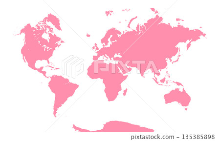 World Map, sign silhouette. World Map Globe. Vector Illustration isolated on transparent background 135385898