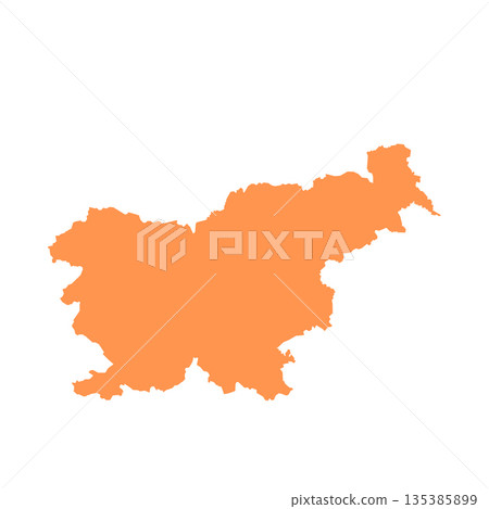 Map of Slovenia, sign silhouette. World Map Globe. Vector Illustration isolated on white background. Europe continent Map of Slovenia, sign silhouette. World Map Globe. Vector Illustration isolated on white background. Europe continent 135385899