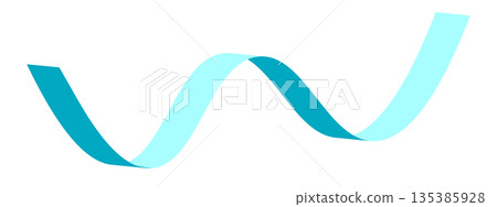 Blue flat ribbons isolated on white background. Ribbon banner vector illustration. Holiday lace 135385928