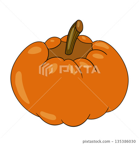 Halloween pumpkin. Cute Pumpkins or ghost. Vector autumn holidays illustration Halloween pumpkin. Cute Pumpkins or ghost. Vector autumn holidays illustration 135386030