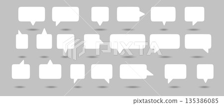 Set of speech bubbles Short Phrases. Cartoon Vector illustration. Isolated on transparent background. Hand draw style, dialog clouds Set of speech bubbles Short Phrases. Cartoon Vector illustration. Isolated on transparent background. Hand draw style, dialog clouds 135386085