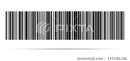 Barcode isolated on color background. Code stripes sticker. Barcode labels, customers qr code 135386106
