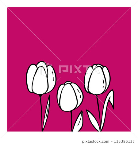 Summer illustration with flowers. Happy birthday, holiday, celebration greeting and invitation card. Colorful floral banner, postcard. Modern floral compositions. Copy space Summer illustration with flowers. Happy birthday, holiday, celebration greeting and invitation card. Colorful floral banner, postcard. Modern floral compositions. Copy space 135386135