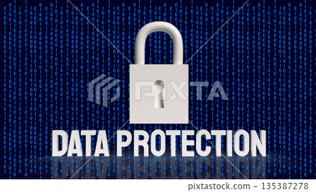 Digital Data Protection and Cybersecurity Privacy Concept 3d render. 135387278