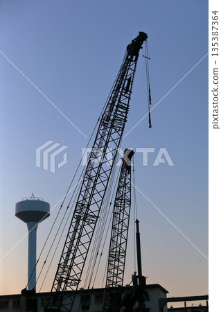 Construction site (pile foundation work) image Construction site (pile foundation work) image 135387364